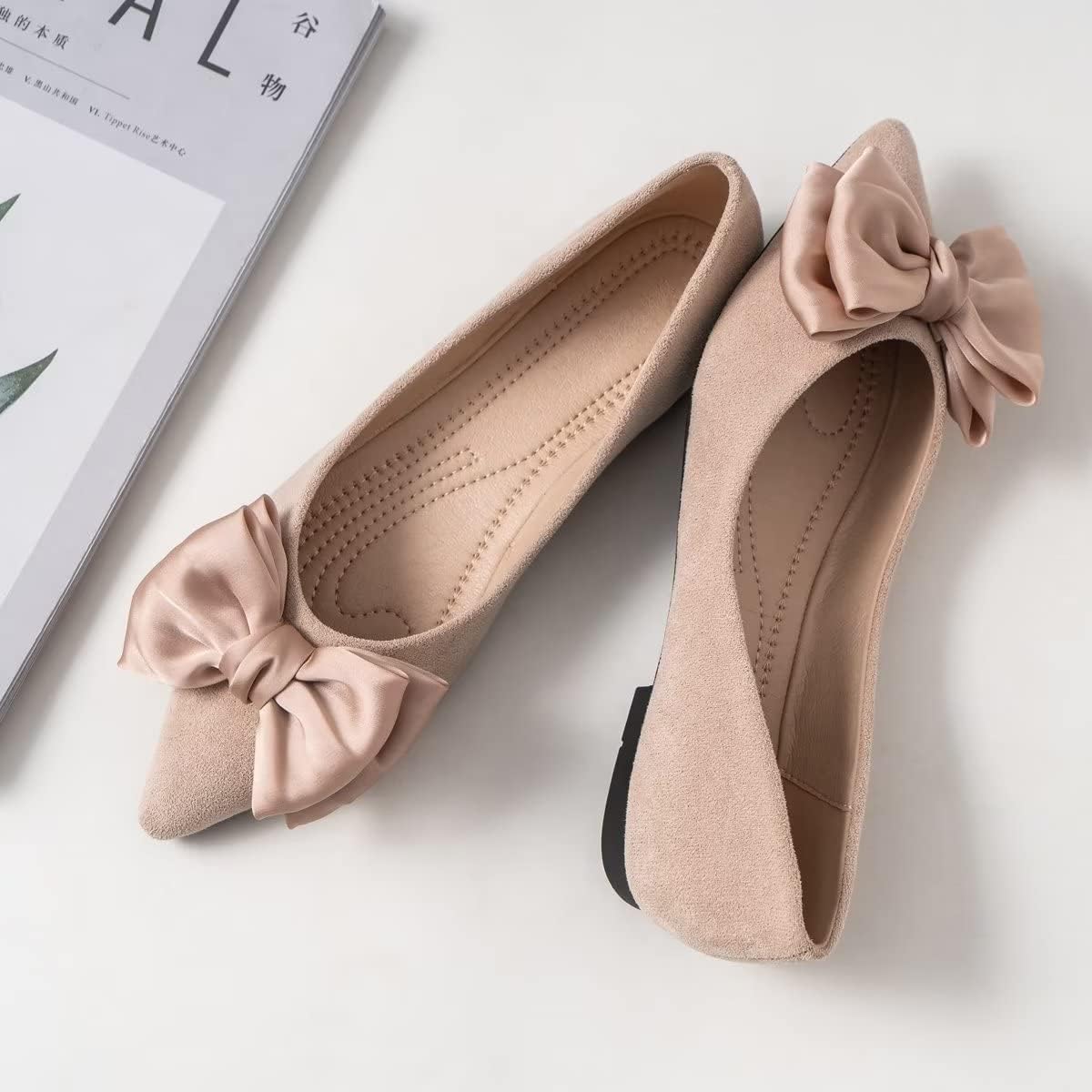 Beige-Pointed-Toe-Flats-with-Satin-Bow-3.jpg